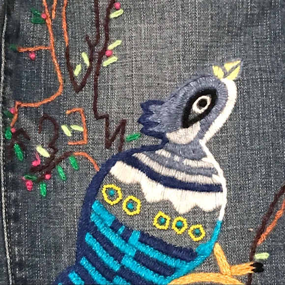 Switch Embroidered Distressed Low Rise Jeans Bird - Picture 8 of 10